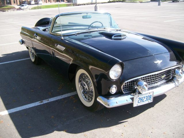 1956 Black Ford Thunderbird Convertible