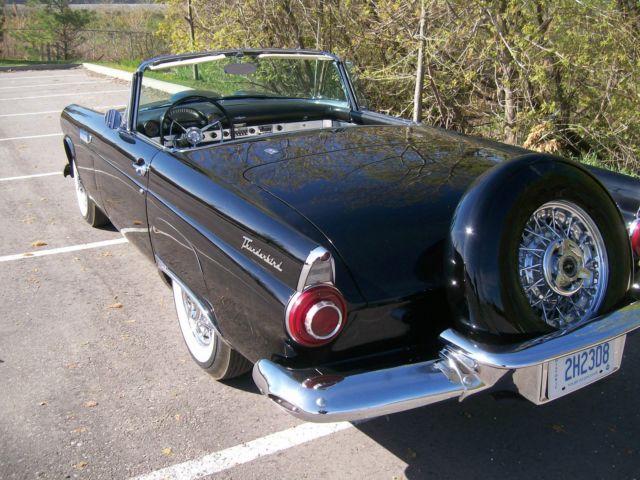1956 Black Ford Thunderbird Convertible