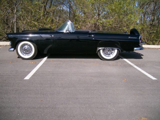 1956 Black Ford Thunderbird Convertible
