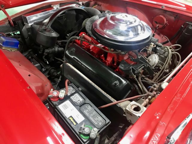 1956 Red Ford Thunderbird Coupe