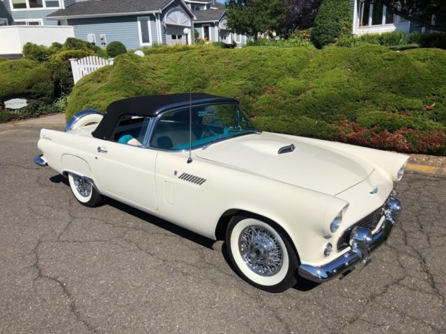 1956 White Ford Thunderbird Convertible