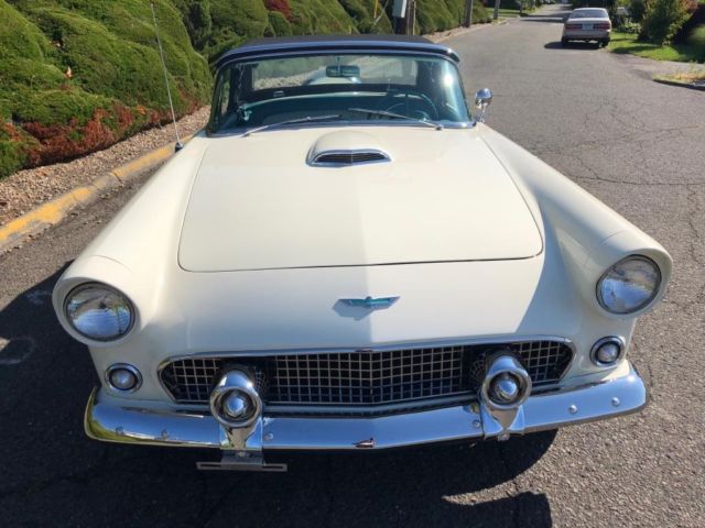 1956 White Ford Thunderbird Convertible