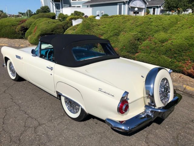 1956 White Ford Thunderbird Convertible