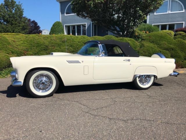 1956 White Ford Thunderbird Convertible