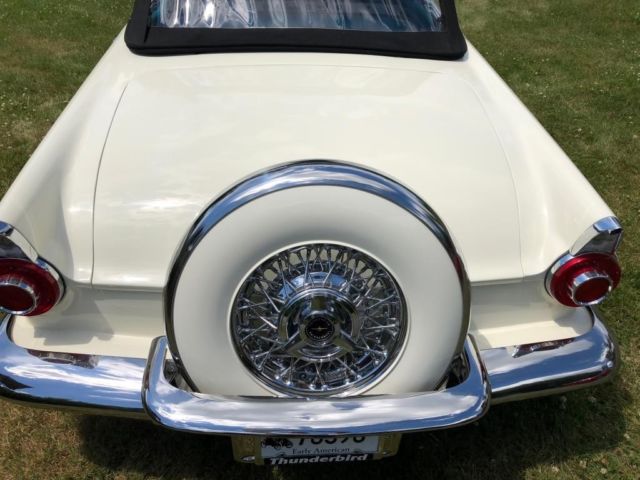 1956 White Ford Thunderbird Convertible