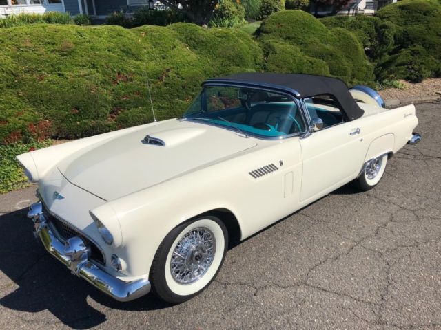 1956 White Ford Thunderbird Convertible