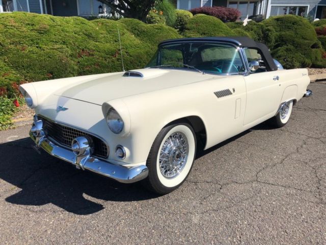 1956 White Ford Thunderbird Convertible
