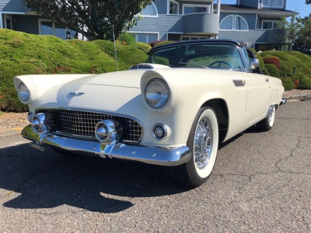 1956 White Ford Thunderbird Convertible