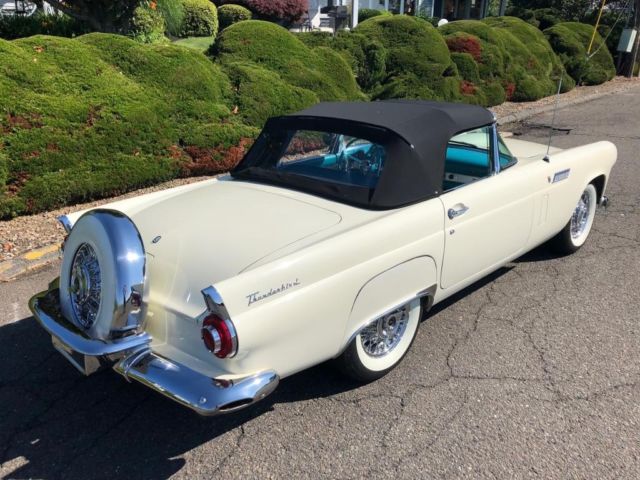 1956 White Ford Thunderbird Convertible