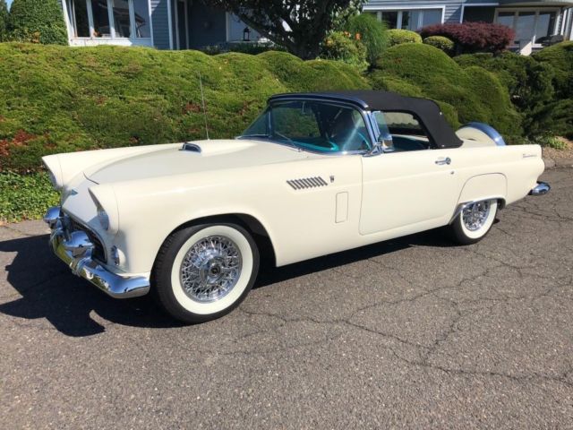 1956 White Ford Thunderbird Convertible