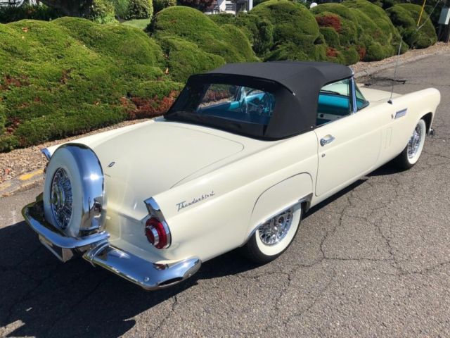 1956 White Ford Thunderbird Convertible