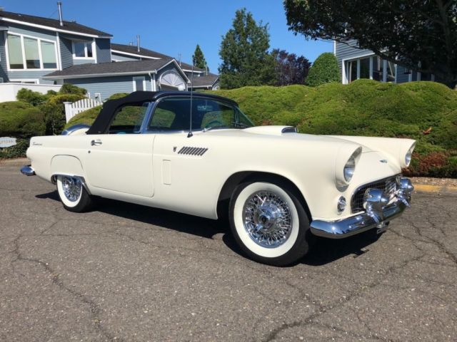 1956 White Ford Thunderbird Convertible