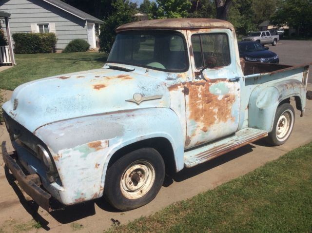 1956 Blue Ford F-100 Cab & Chassis