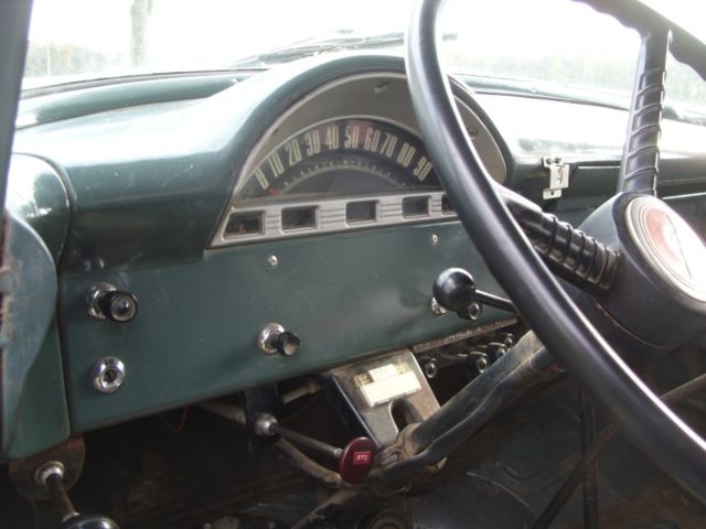 1956 Green Ford F-500 WOOD SIDED FLAT BED