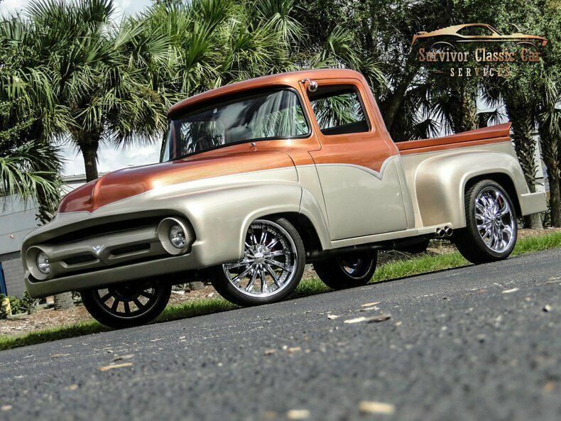 1956 Orange Ford F-100 Pickup Truck
