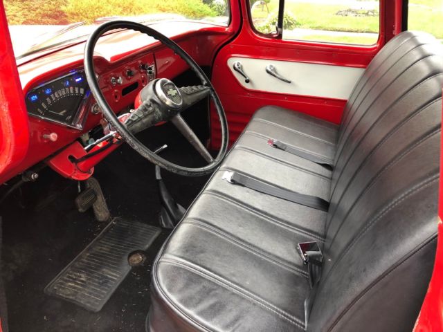 1956 Red GMC 150 Step Side Pickup