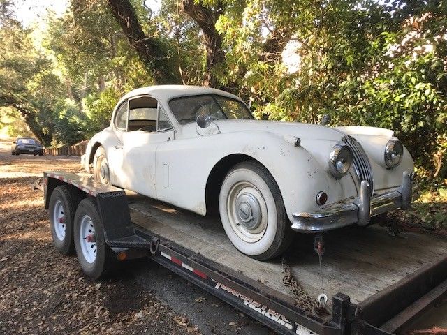 1956 White Jaguar XK Coupe