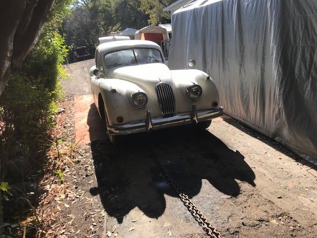 1956 White Jaguar XK Coupe