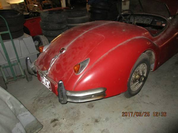 1956 Red Jaguar XK Convertible