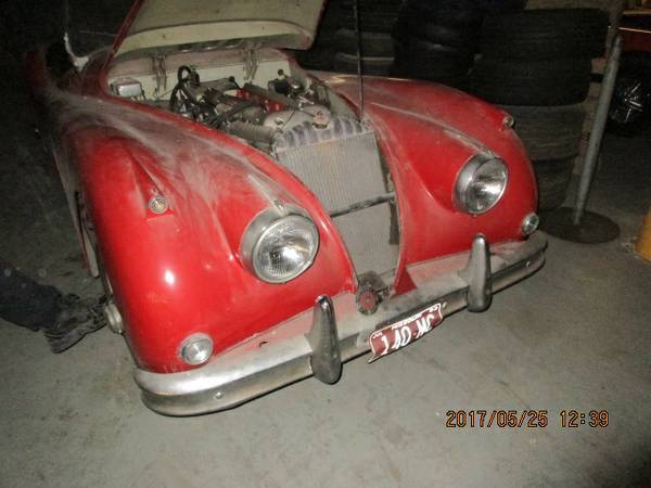 1956 Red Jaguar XK Convertible