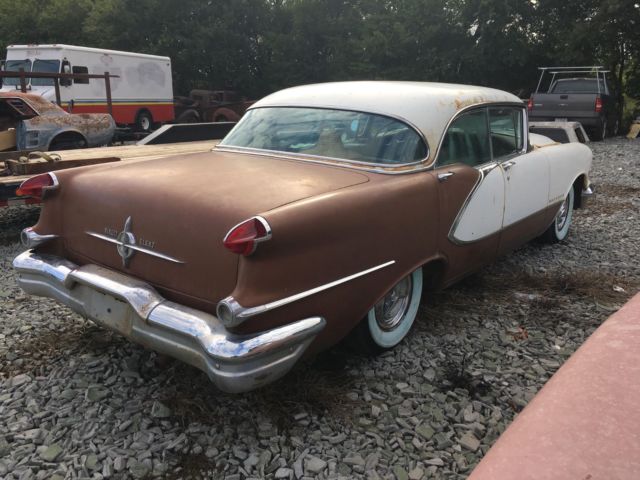 1956 brown/white Oldsmobile Ninety-Eight 4-dr. hardtop