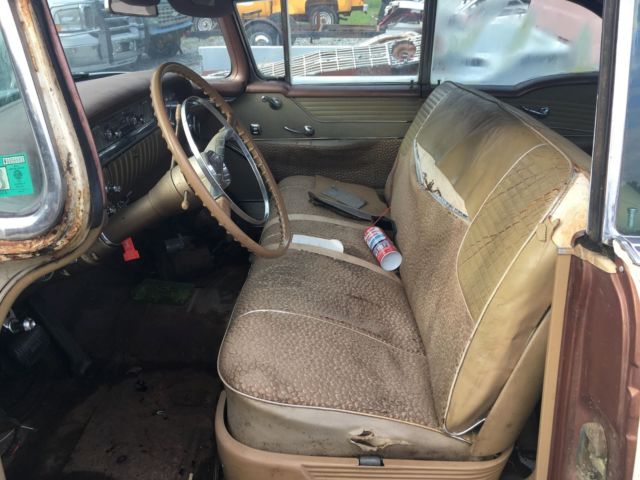 1956 brown/white Oldsmobile Ninety-Eight 4-dr. hardtop