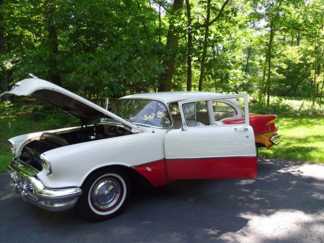 1956 Red/White Oldsmobile Eighty-Eight Sedan