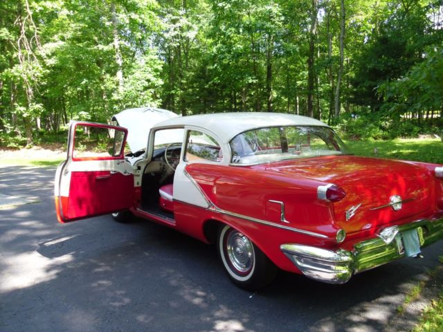 1956 Red/White Oldsmobile Eighty-Eight Sedan