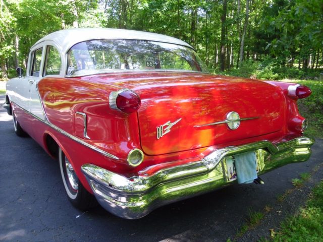 1956 Red/White Oldsmobile Eighty-Eight Sedan