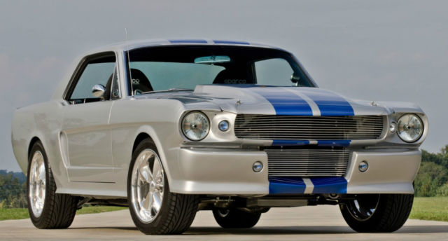 1956 Silver and Blue paint Ford Mustang Coupe