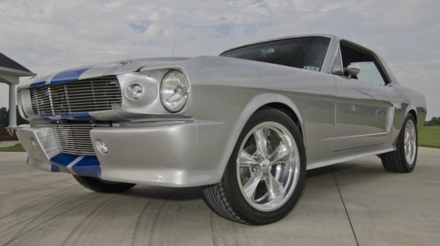 1956 Silver and Blue paint Ford Mustang Coupe