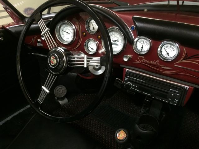 1956 Metallic Marron Porsche 356 Convertible