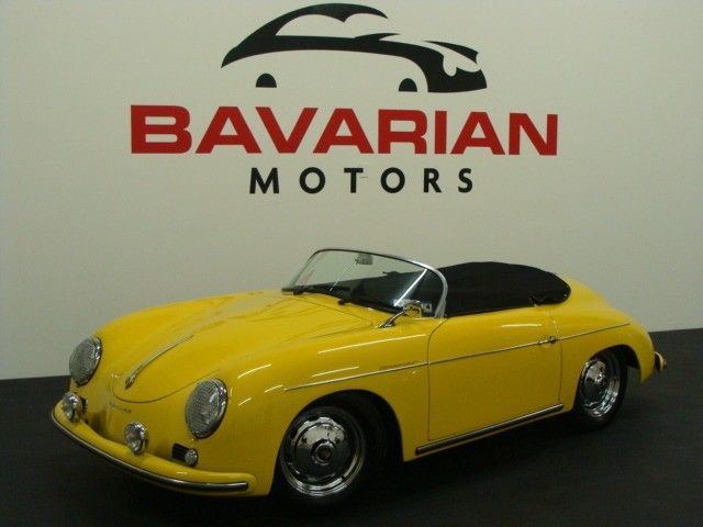 1956 Yellow Porsche 356 Convertible