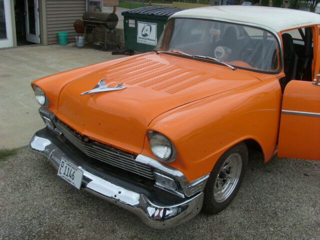 1956 Orange Chevrolet Bel Air/150/210 Sedan