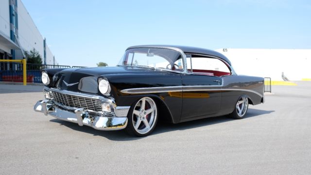1956 black Chevrolet Bel Air/150/210 Coupe