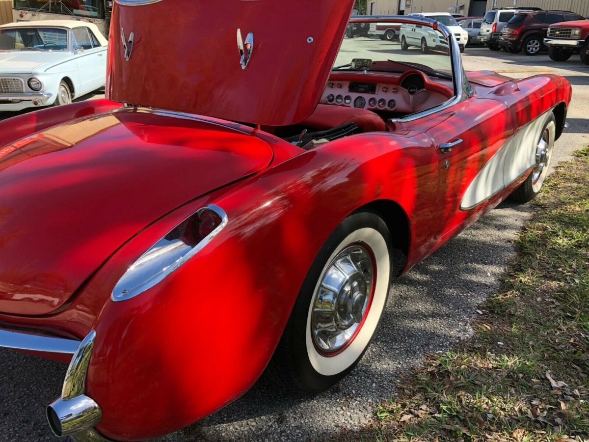 1956 Red Chevrolet Corvette Convertible