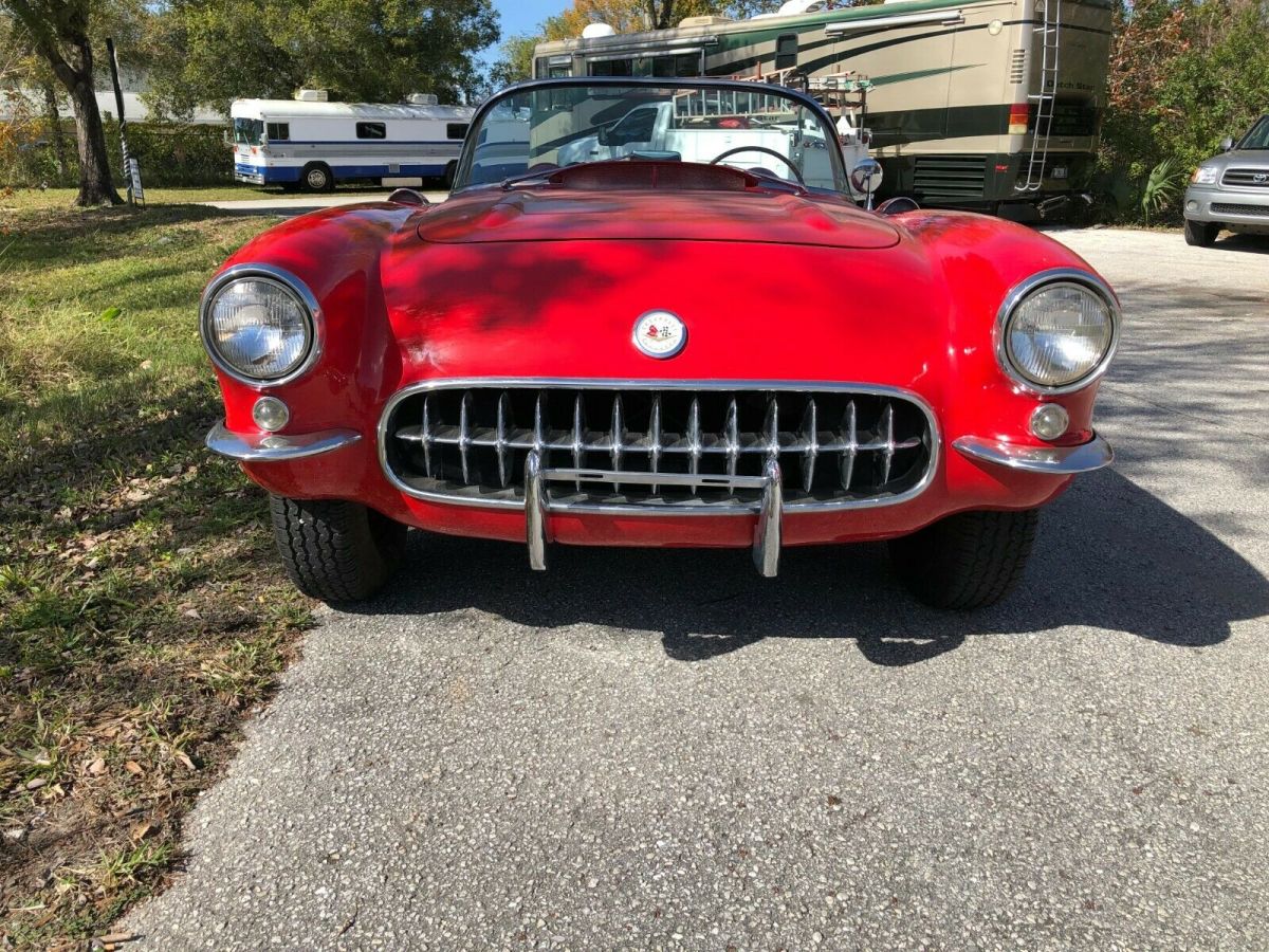 1956 Red Chevrolet Corvette Convertible