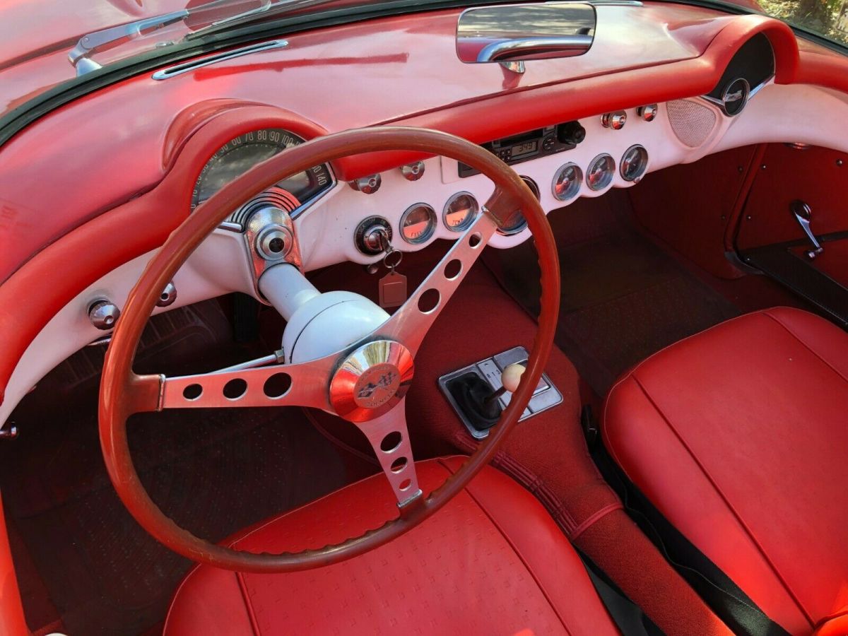 1956 Red Chevrolet Corvette Convertible