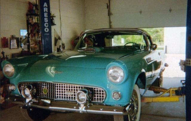 1956 Blue Ford Thunderbird Convertible