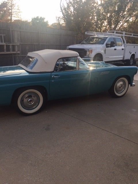 1956 Blue Ford Mustang Convertible
