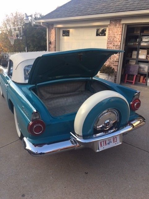 1956 Blue Ford Mustang Convertible
