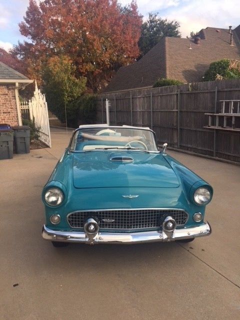 1956 Blue Ford Mustang Convertible