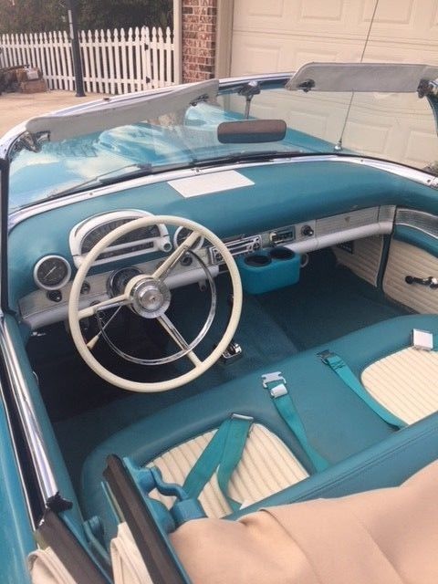 1956 Blue Ford Mustang Convertible