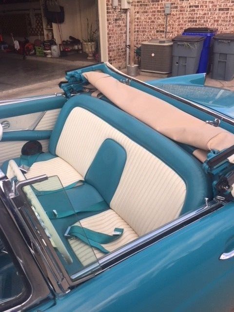 1956 Blue Ford Mustang Convertible