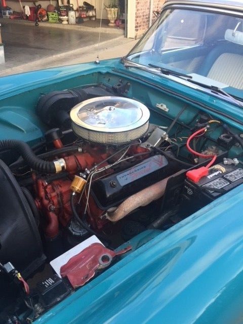 1956 Blue Ford Mustang Convertible
