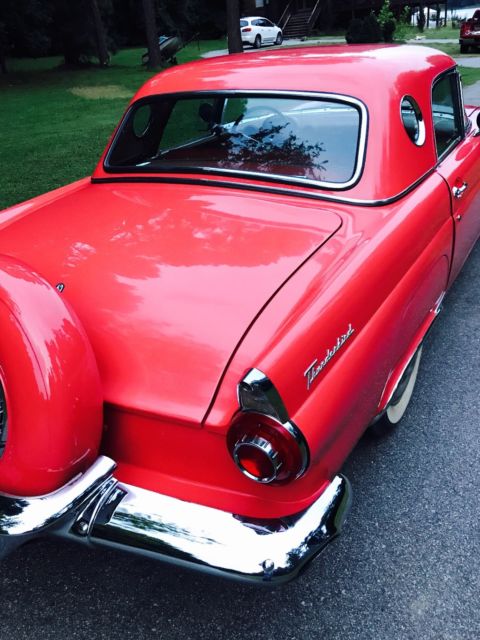 1956 Red Ford Thunderbird Convertible