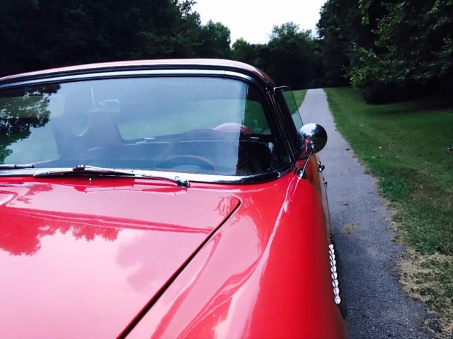 1956 Red Ford Thunderbird Convertible
