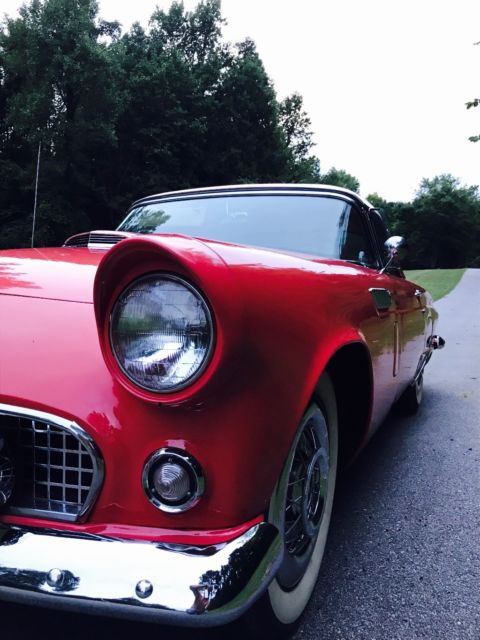1956 Red Ford Thunderbird Convertible