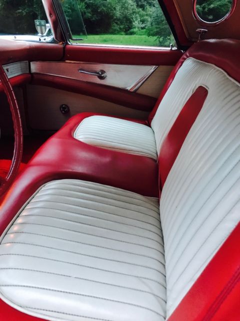 1956 Red Ford Thunderbird Convertible