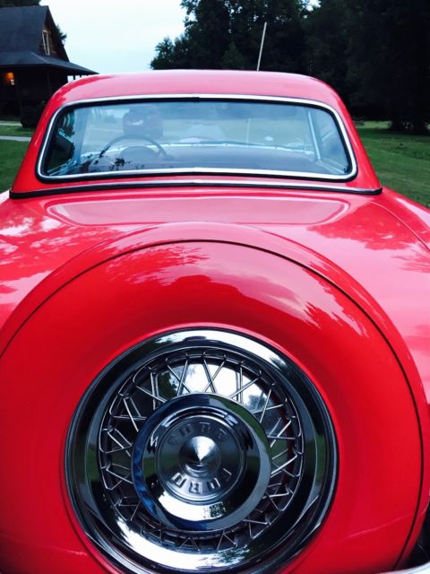 1956 Red Ford Thunderbird Convertible
